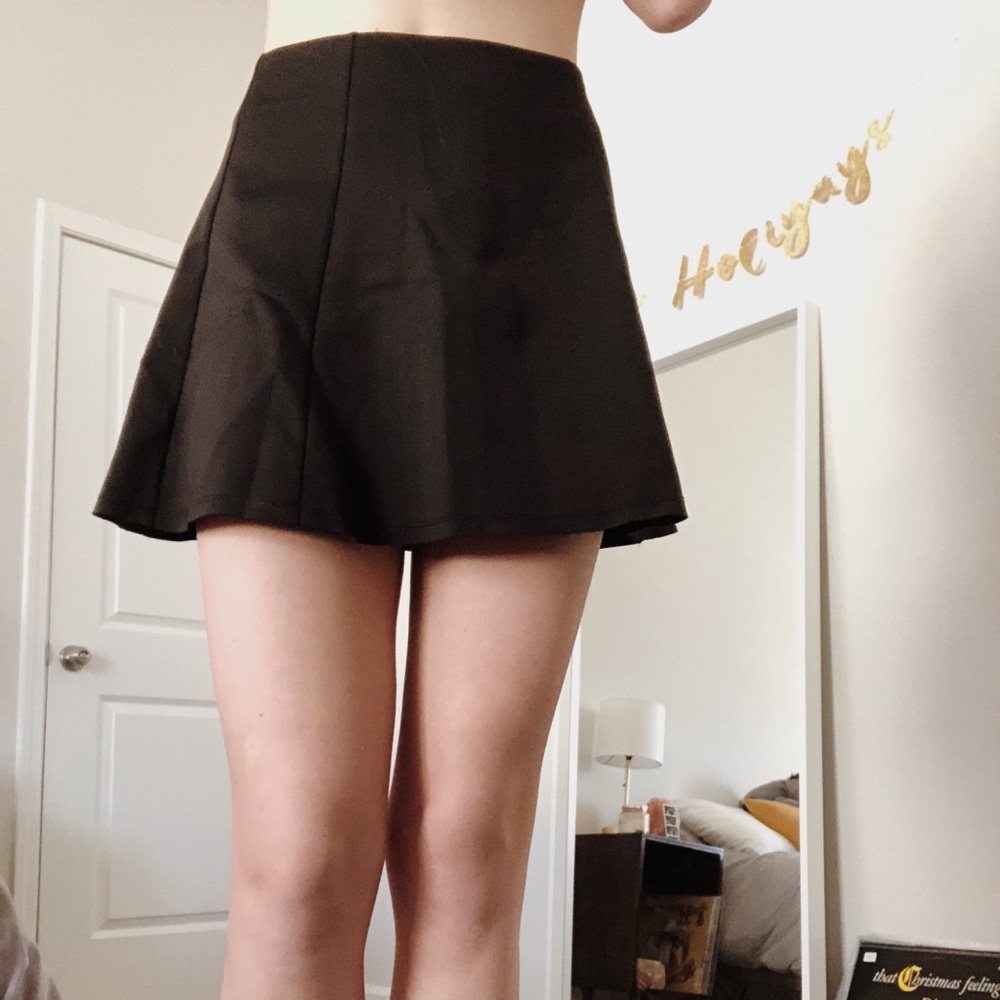 Black Circle Mini Skirt